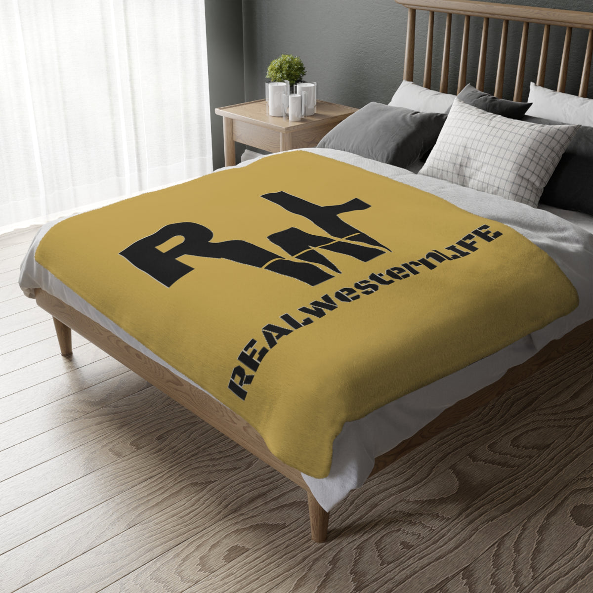 REAL Western LIFE Logo Microfiber Blanket
