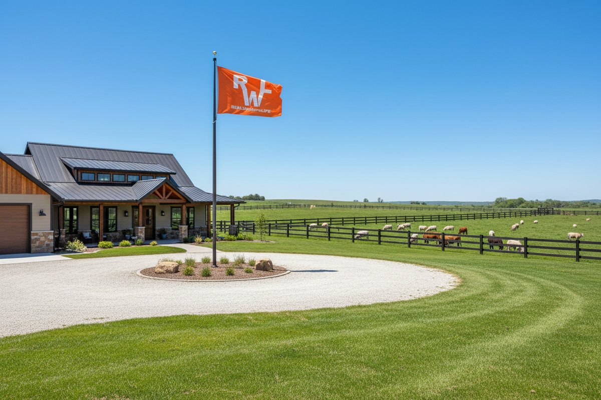 Real Western Life - Double Sided Flag - Customize
