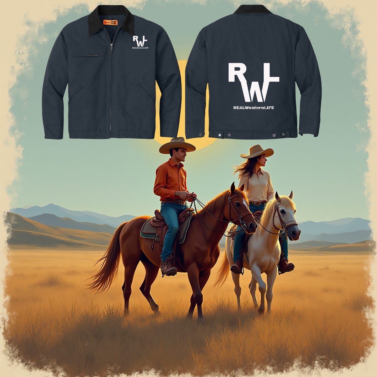 Duck Canvas Work Jacket - Customize - White Brand