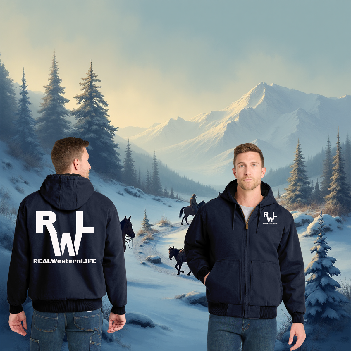 Duck Cloth Work Hoodie Zip Jacket -Customize - Size XS - 2XL