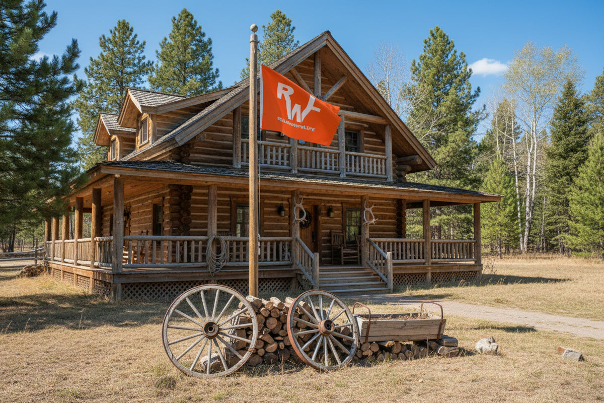 Real Western Life - Double Sided Flag - Customize