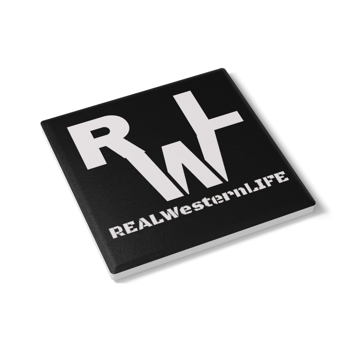 Ceramic Coaster —  Drink Coaster (Black & White) - Customize