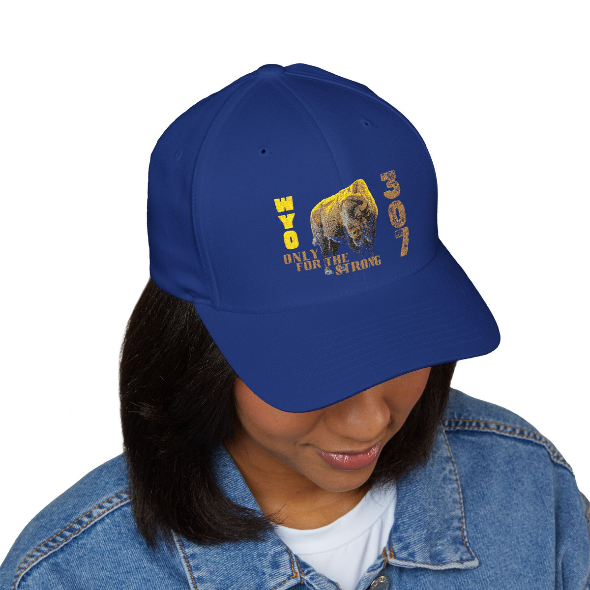 307 Wyoming Bison  - Closed-Back Structured Cap (Embroidery)