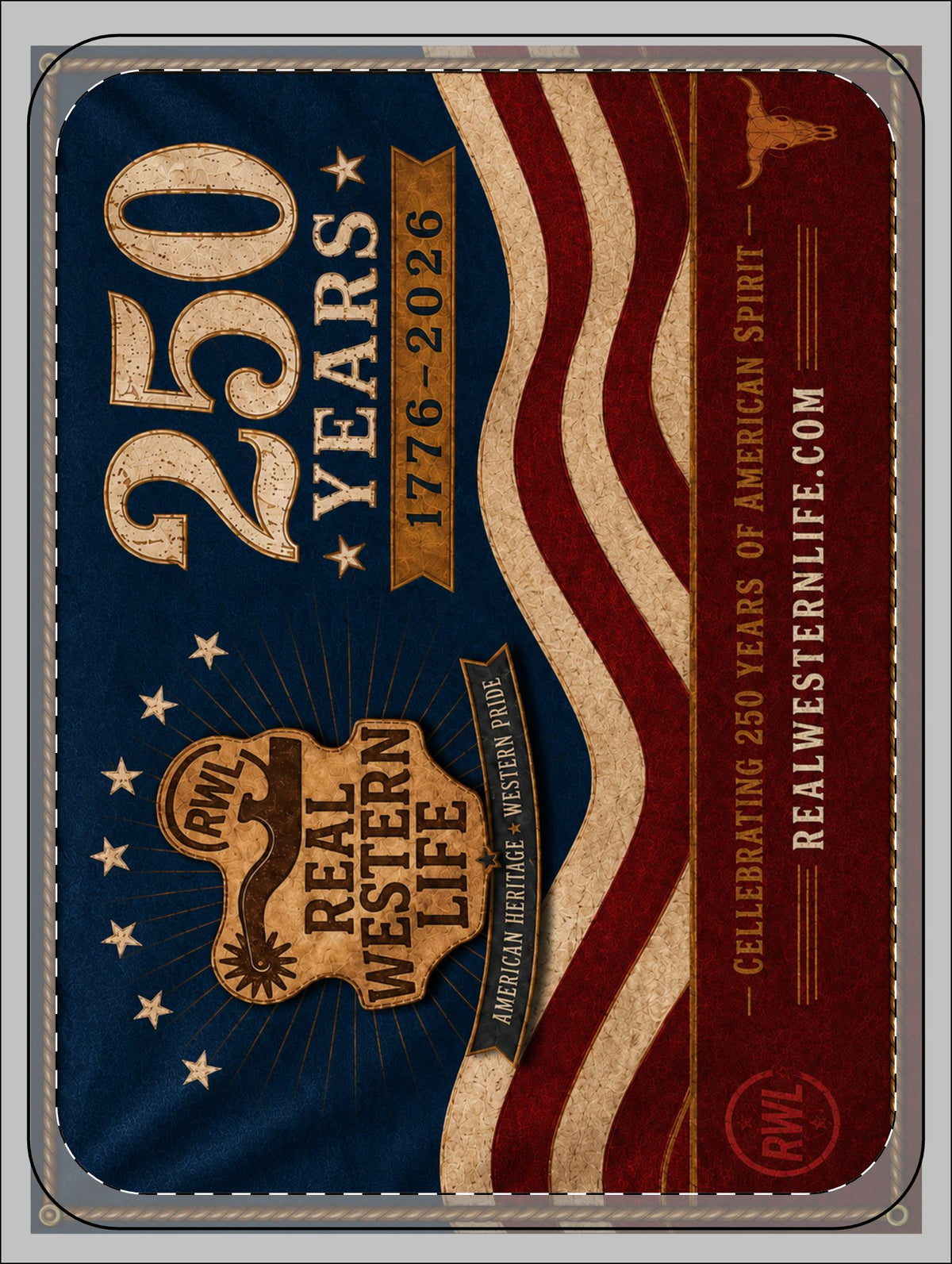 Real Western Life 250 Years Sherpa Blanket
