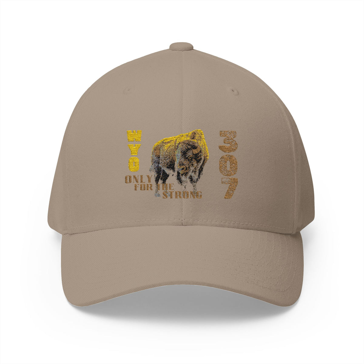 307 Wyoming Bison  - Closed-Back Structured Cap (Embroidery)