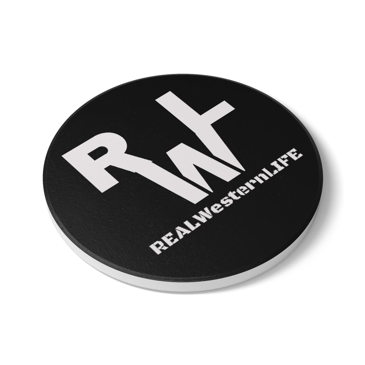 Ceramic Coaster —  Drink Coaster (Black & White) - Customize