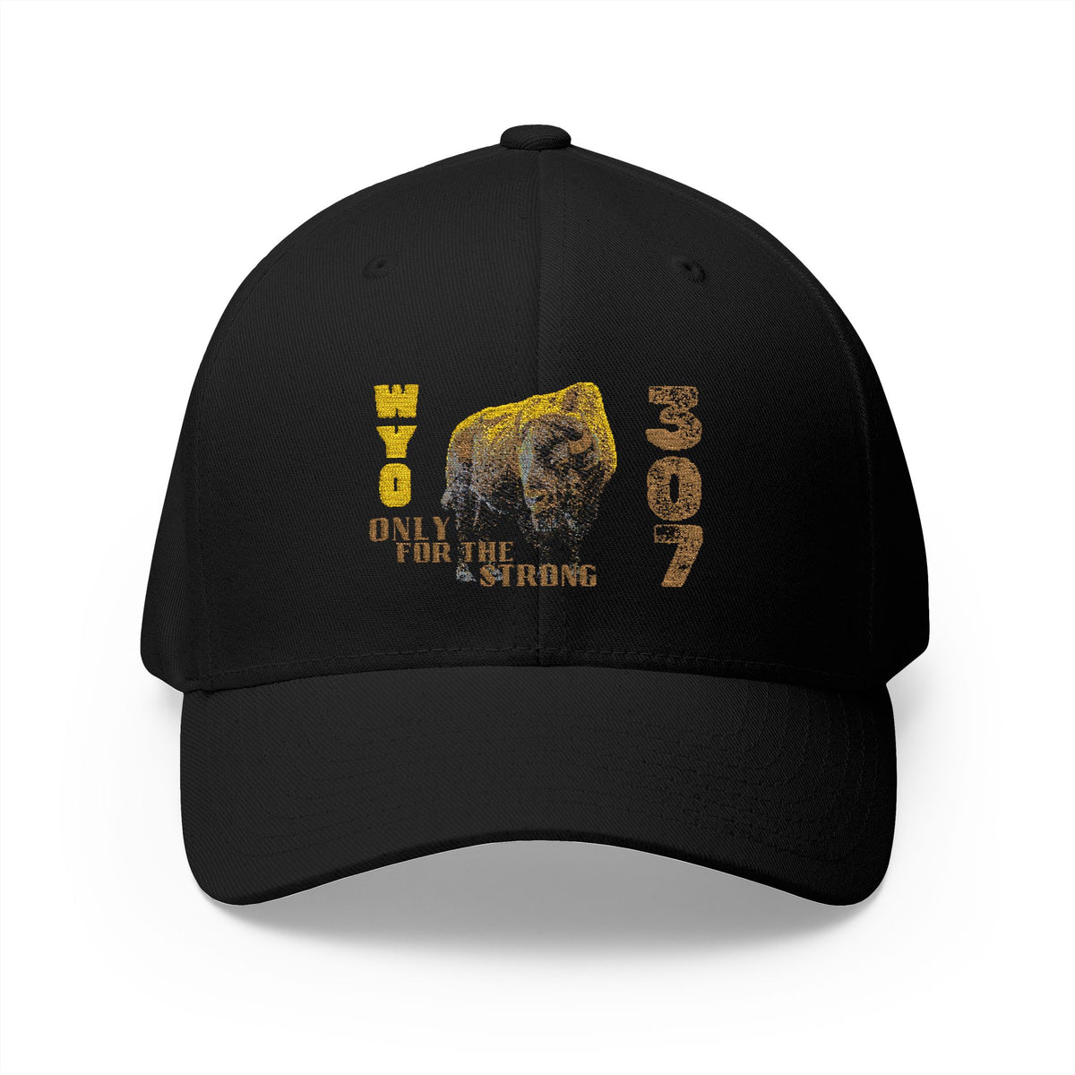 307 Wyoming Bison  - Closed-Back Structured Cap (Embroidery)