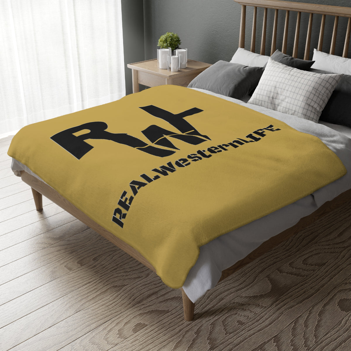 REAL Western LIFE Logo Microfiber Blanket