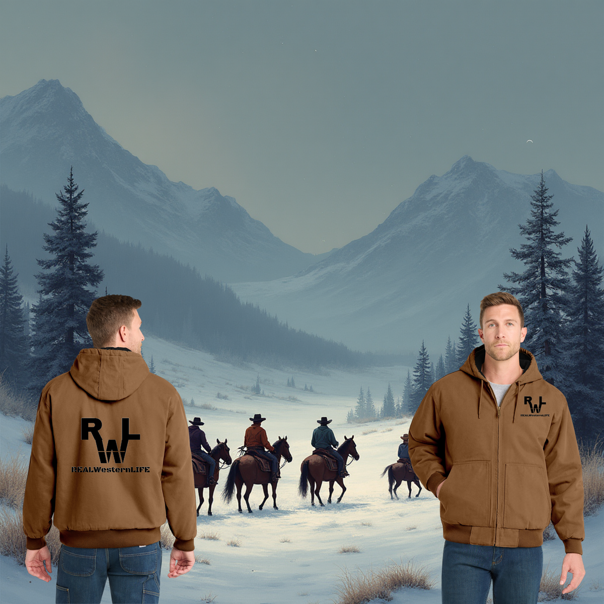 Duck Cloth Work Hoodie Zip Jacket -Customize   - Size XS - 2XL