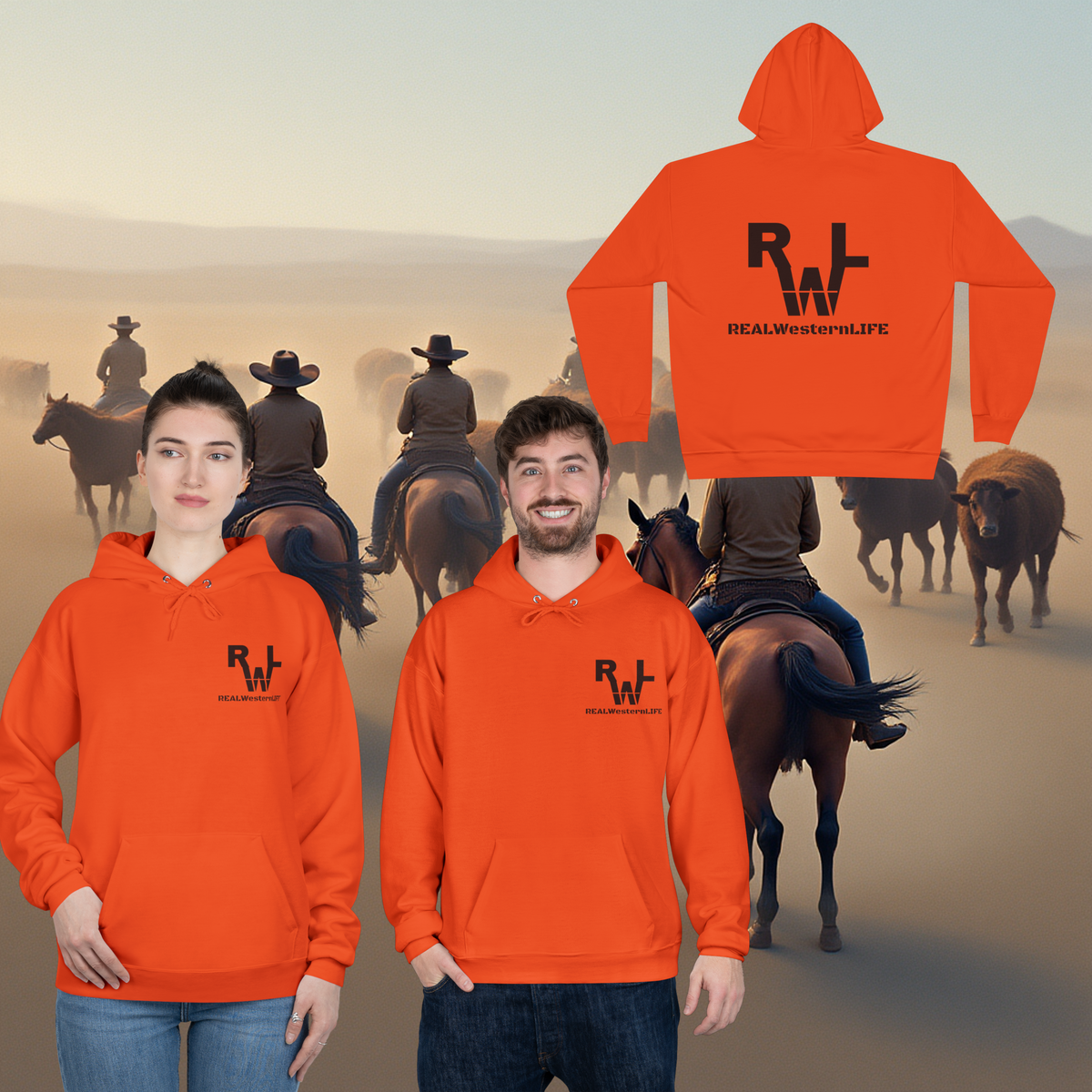 Hooded Sweatshirt, Customize - Black Brand - Sizes S - L