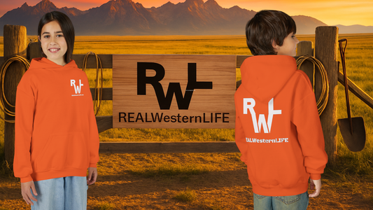Kids Hooded Sweatshirt - Customize - White Brand - Size L - XL