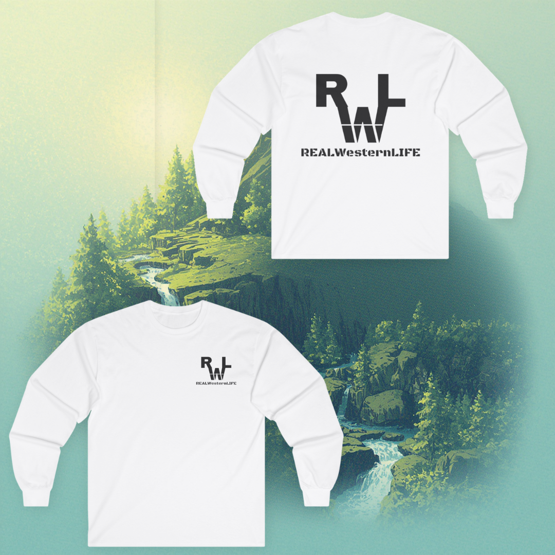 Unisex Cotton Long Sleeve Tee - Customize  - Black Brand