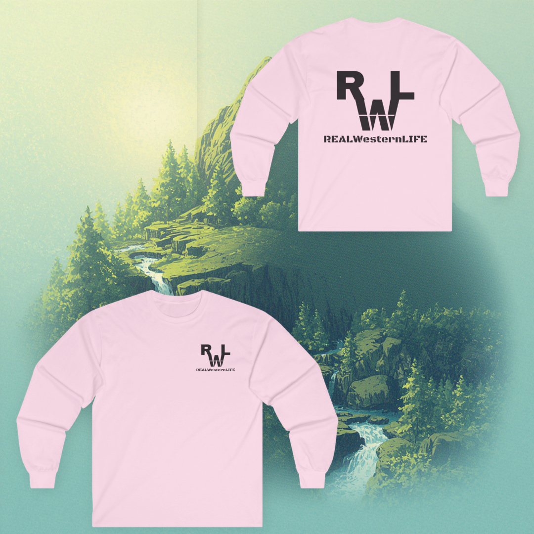 Unisex Cotton Long Sleeve Tee - Customize  - Black Brand
