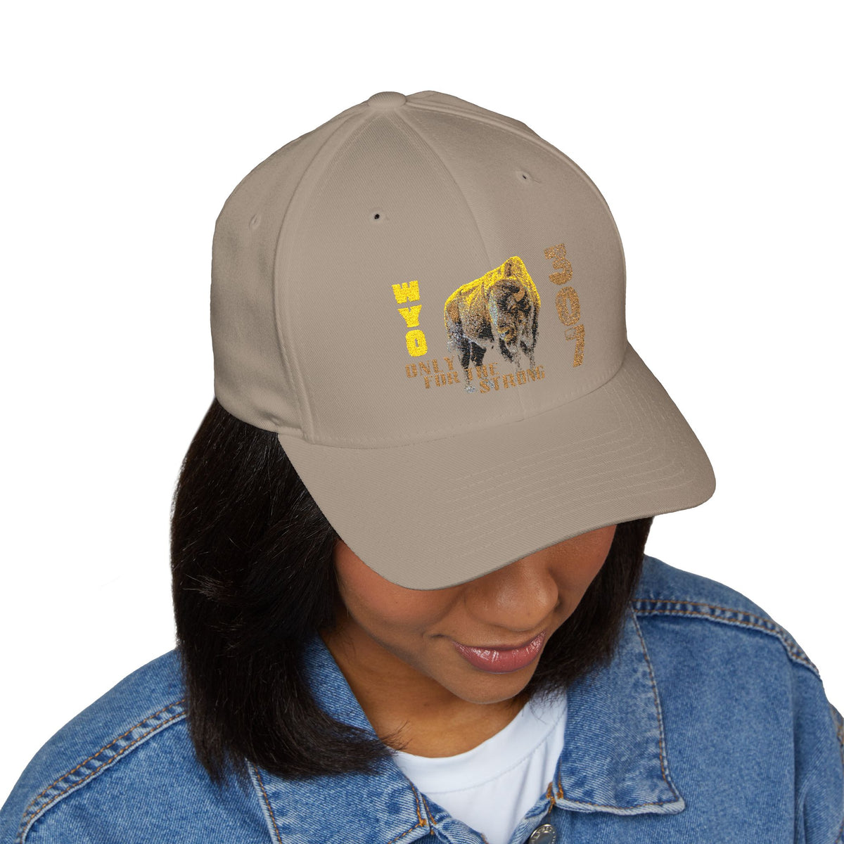307 Wyoming Bison  - Closed-Back Structured Cap (Embroidery)