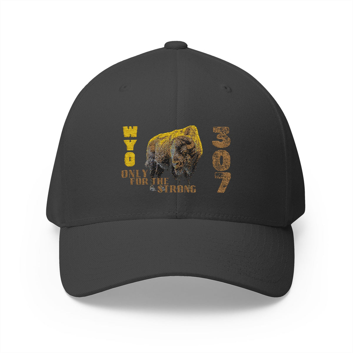 307 Wyoming Bison  - Closed-Back Structured Cap (Embroidery)
