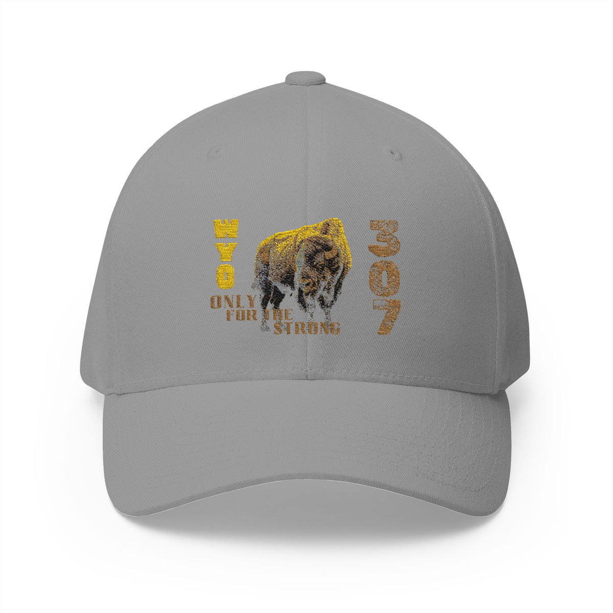 307 Wyoming Bison  - Closed-Back Structured Cap (Embroidery)