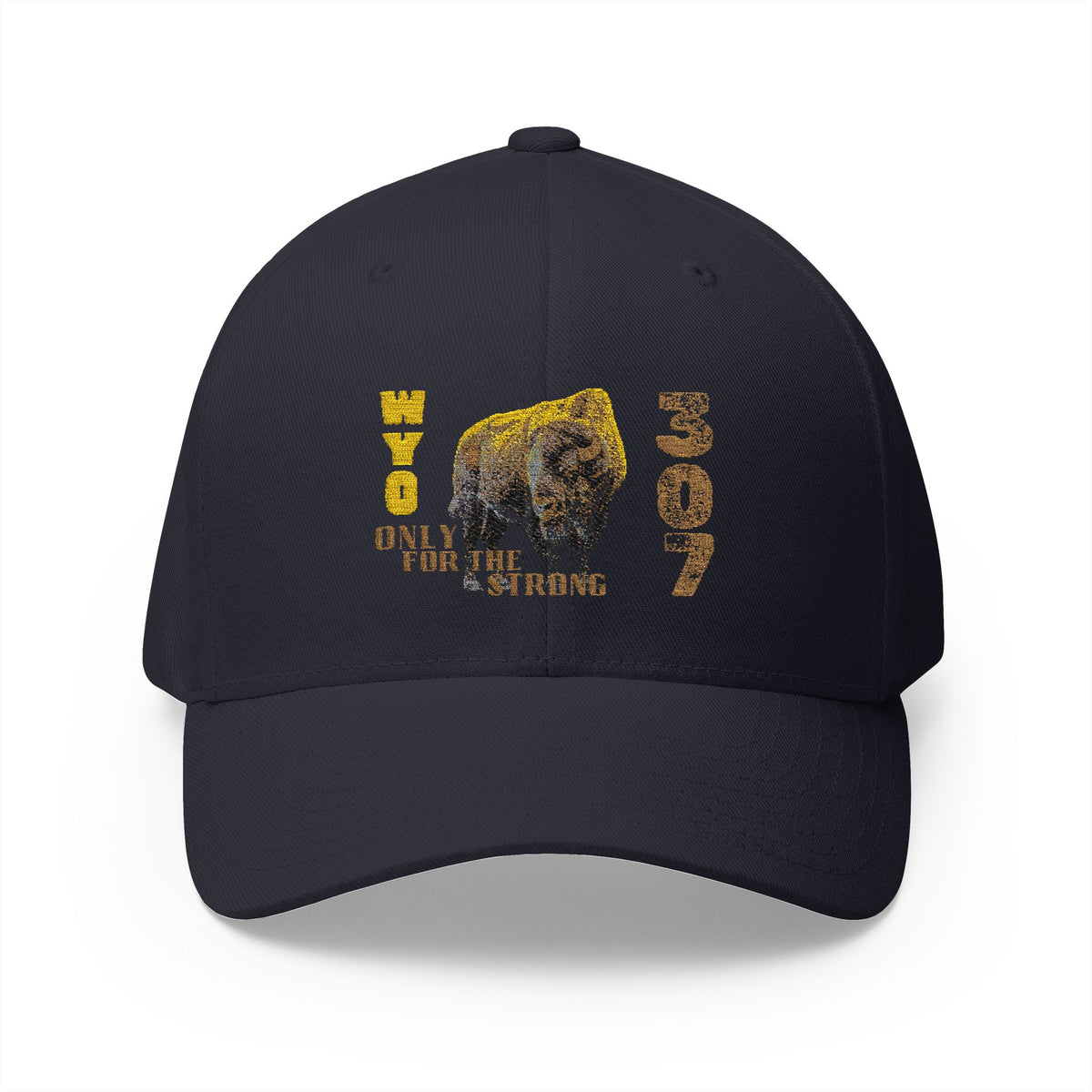307 Wyoming Bison  - Closed-Back Structured Cap (Embroidery)