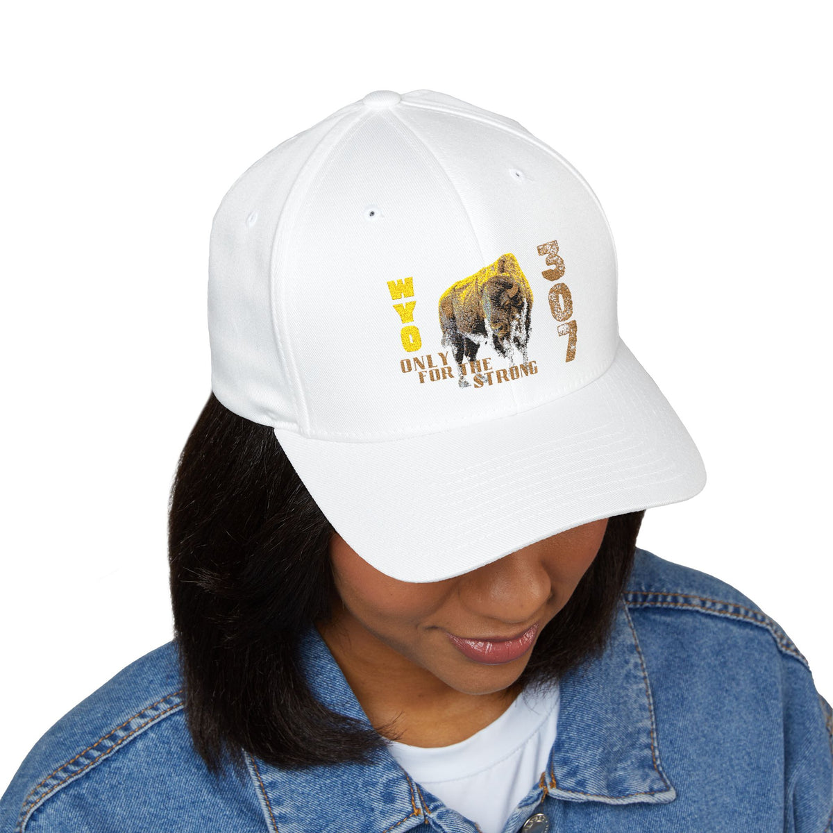 307 Wyoming Bison  - Closed-Back Structured Cap (Embroidery)