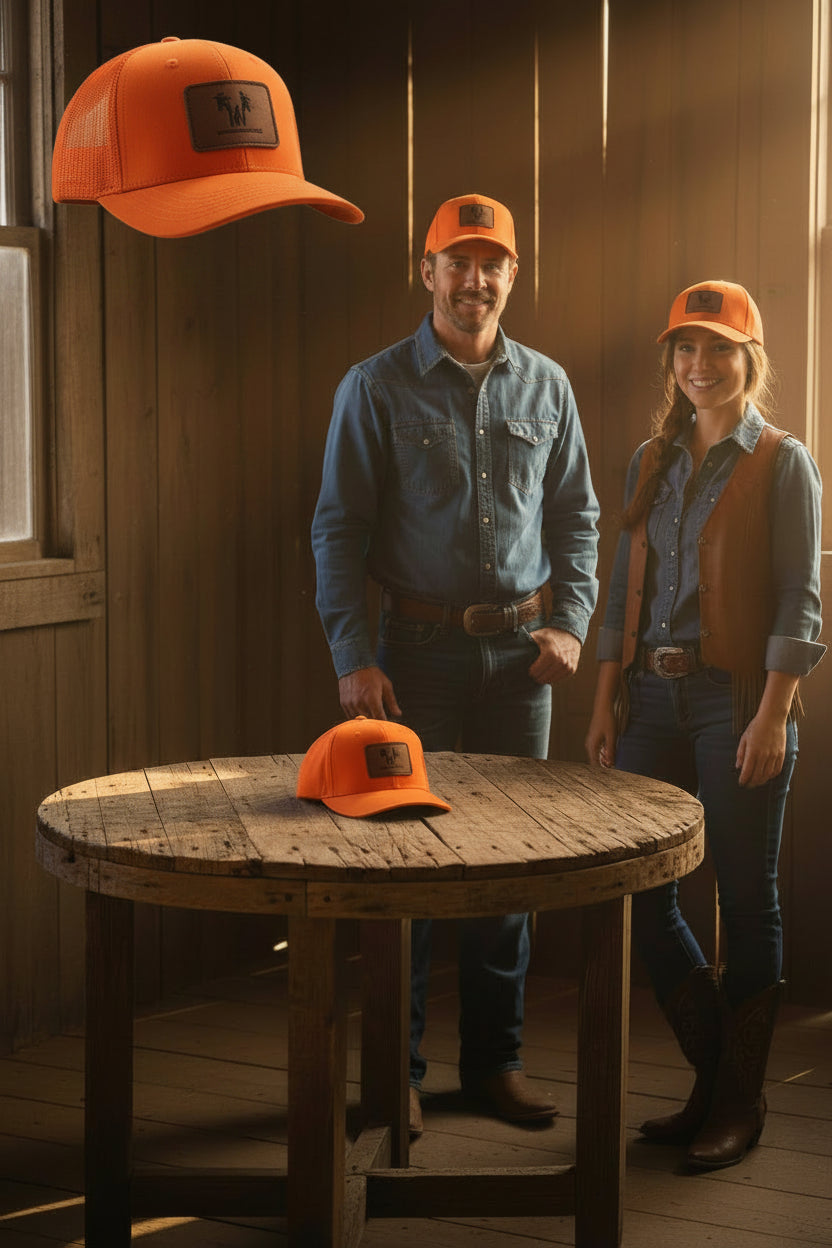 Real Western Life -Leather Patch Baseball Cap — Retro Rugged Logo Hat