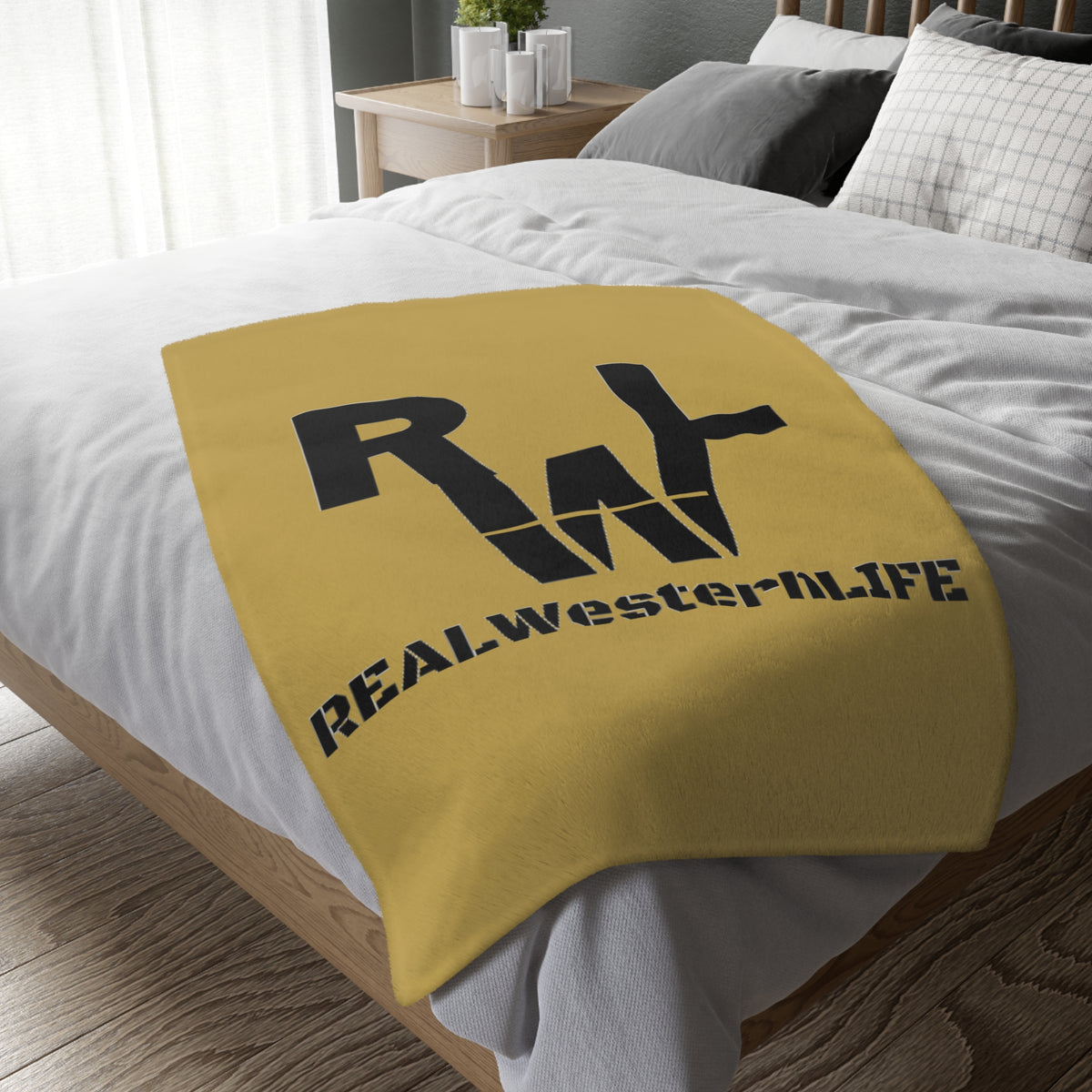 REAL Western LIFE Logo Microfiber Blanket