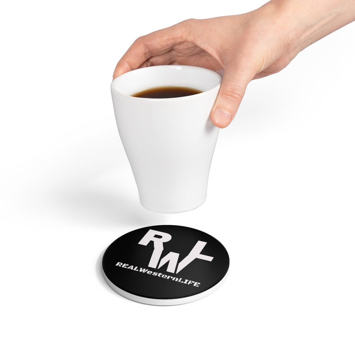 Ceramic Coaster —  Drink Coaster (Black & White) - Customize