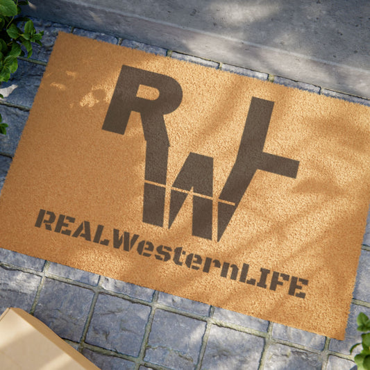 Real Western Life - Doormat - Rustic Welcome Mat - Customize