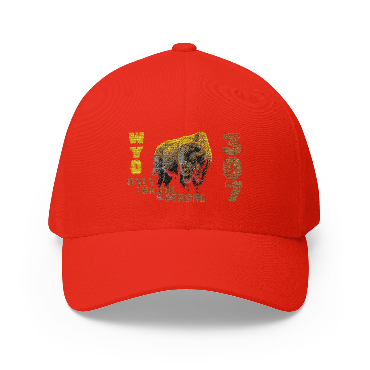 307 Wyoming Bison  - Closed-Back Structured Cap (Embroidery)