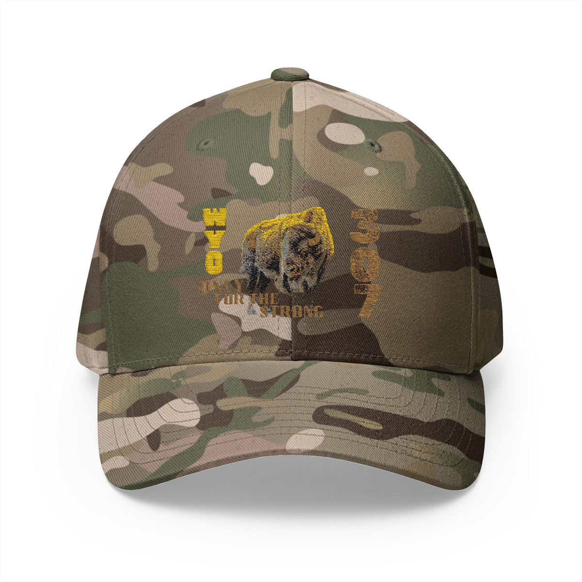 307 Wyoming Bison  - Closed-Back Structured Cap (Embroidery)