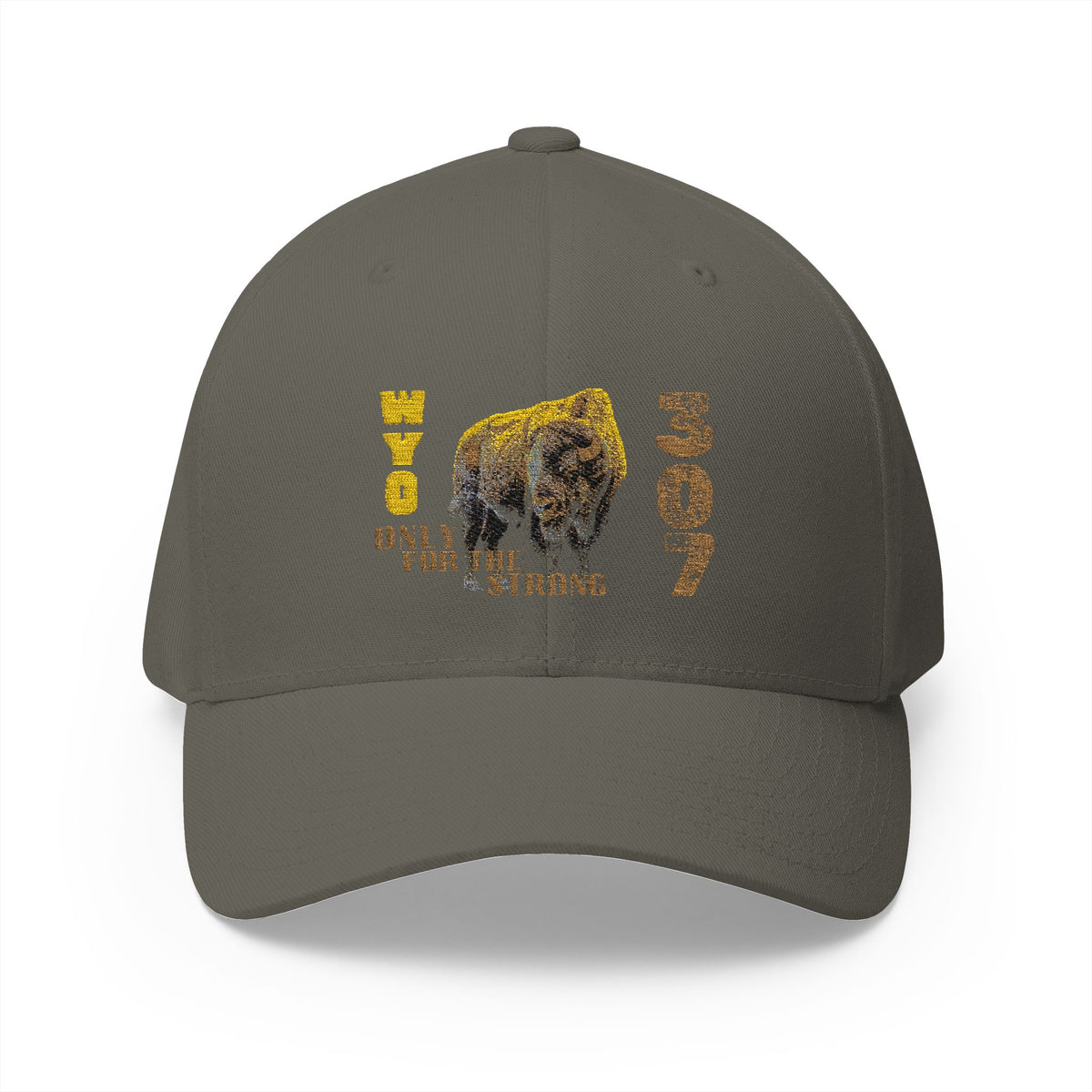 307 Wyoming Bison  - Closed-Back Structured Cap (Embroidery)
